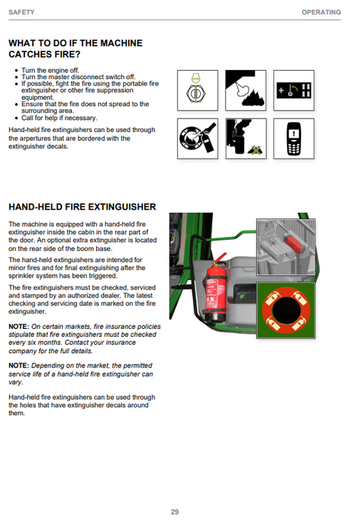 John Deere 1910E Rotating Leveling Cabin Operator Manual F722444