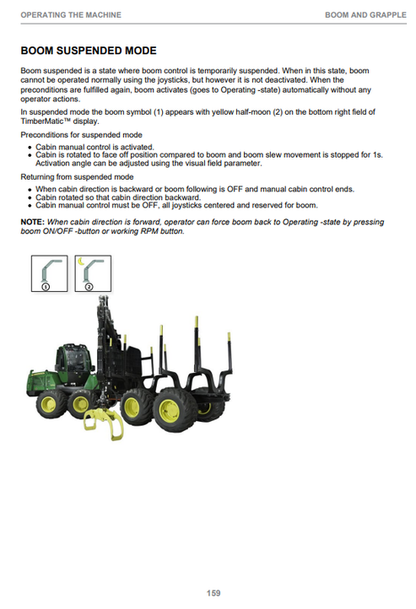 John Deere 1910G Gen II Forestry Operator Manual F710941 PDF