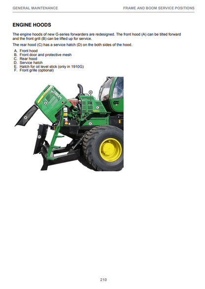 John Deere 1910G Rotating & Leveling Cabin Operator Manual PDF