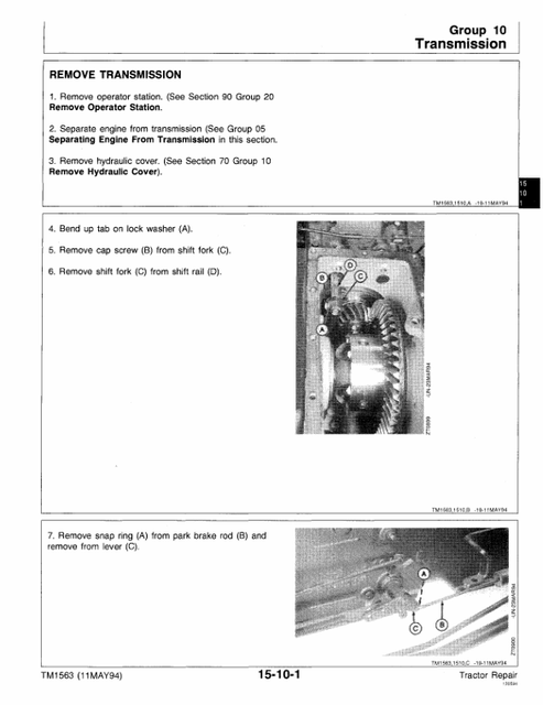 John Deere 2000 2100 2200 2300 2400 Workshop Technical Manual