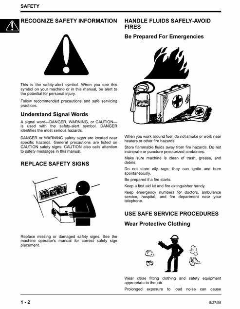 John Deere 200CS, 230CS, 300CS & 550CS Workshop Manual PDF