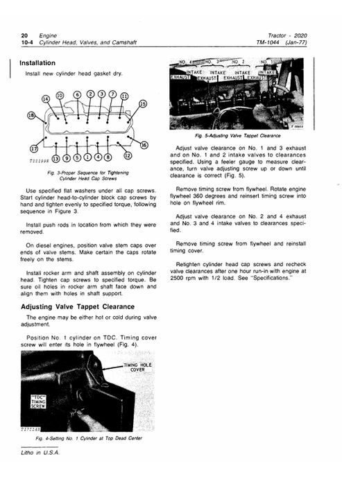 John Deere 2020 Tractor Workshop Technical Manual TM1044
