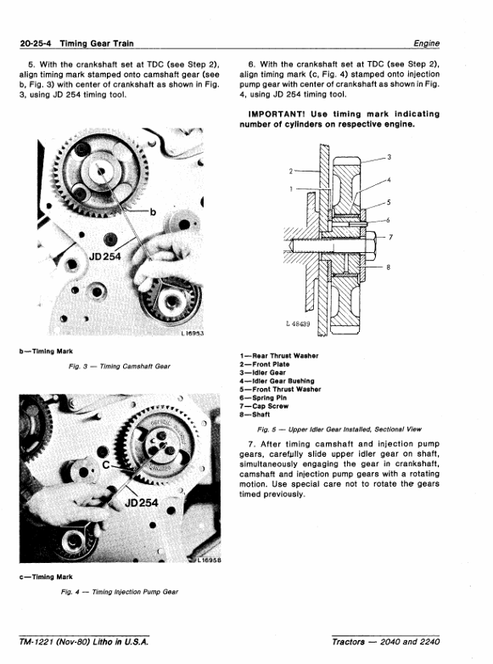 John Deere 2040 2240 Tractor Maintenance & Technical Service Manual