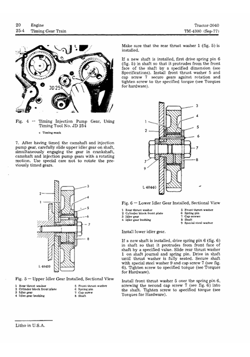 John Deere 2040 Tractor Maintenance & Repair Manual TM4300
