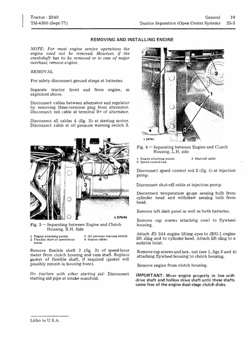 John Deere 2040 Tractor Service & Repair Technical Manual TM4300