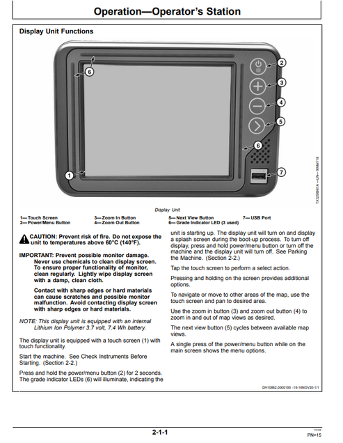 John Deere 210GLC 350GLC 470GLC Grade Control Operator Guide