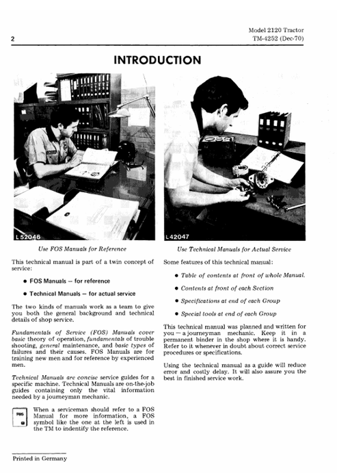 John Deere 2120 Tractor Service & Repair Manual PDF