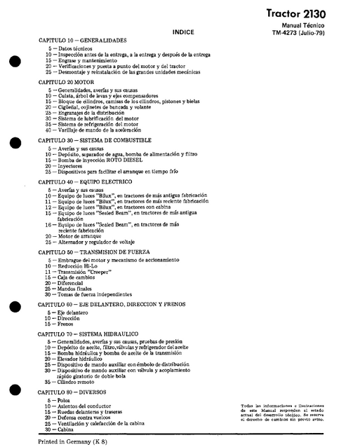 John Deere 2130 Tractor Repair & Technical Manual TM4273
