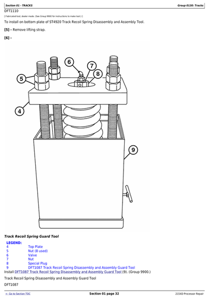 John Deere 2154D Forestry Processor Repair & Service Manual TM10417