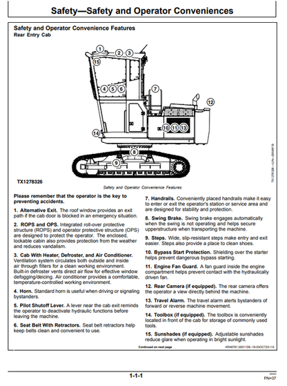 John Deere 2154G Forestry Excavator Operating Manual PDF