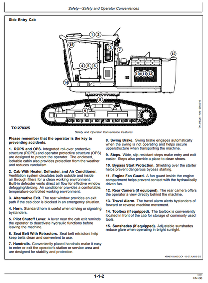 John Deere 2154G Forestry Excavator Operation & Maintenance 