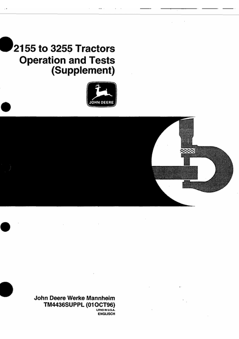 John Deere 2155 & 3255 Tractor Technical Manual TM4436SUPPL