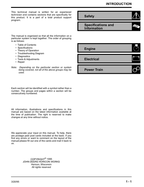 John Deere 21C 21S 21HC & 45BP Product Service Manual TM1524 PDF