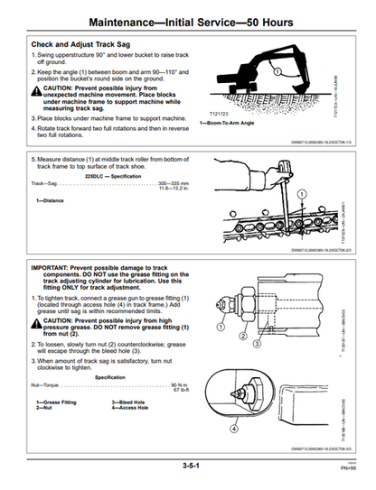 John Deere 225D LC Excavator Manual PDF OMT226914