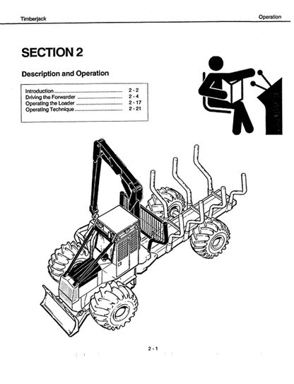 John Deere 230A Series Forestry Forwarder Manual PDF