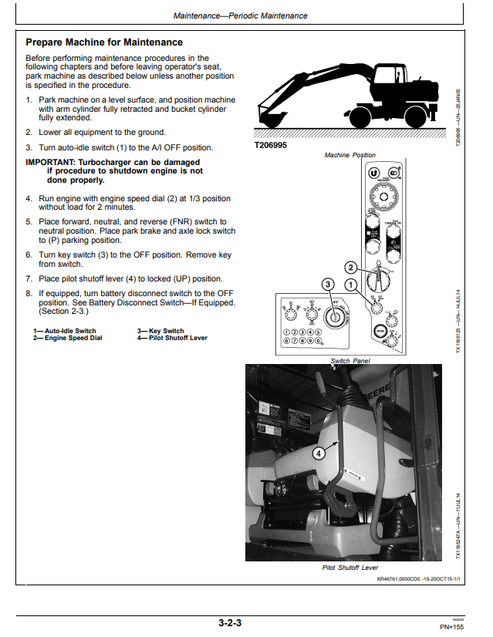John Deere 230GW Excavator Operator Guide PDF