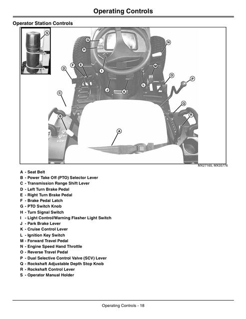 John Deere 2320 Compact Tractor Operator & Maintenance Guide OMLVU16740