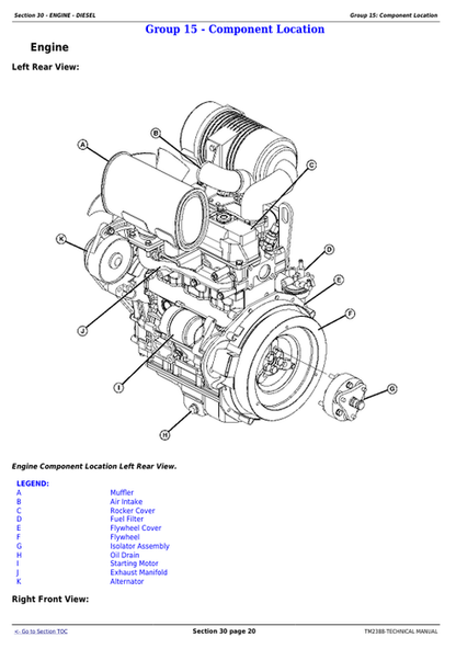 John Deere 2320 Compact Tractor Service & Diagnostic Manual TM2388