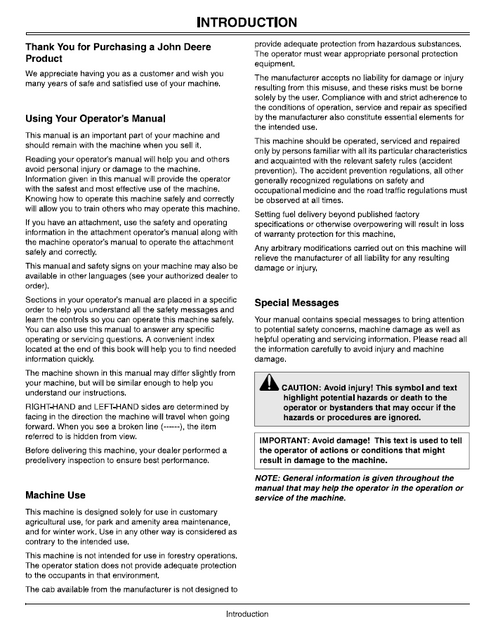 John Deere 2320 Compact Utility Tractor Operating & Maintenance Manual