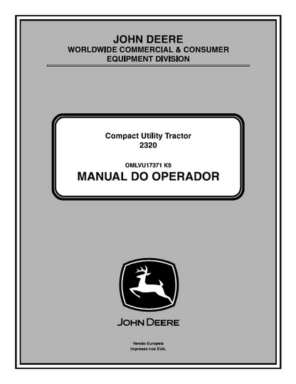 John Deere 2320 Compact Utility Tractor Operator Manual OMLVU17371