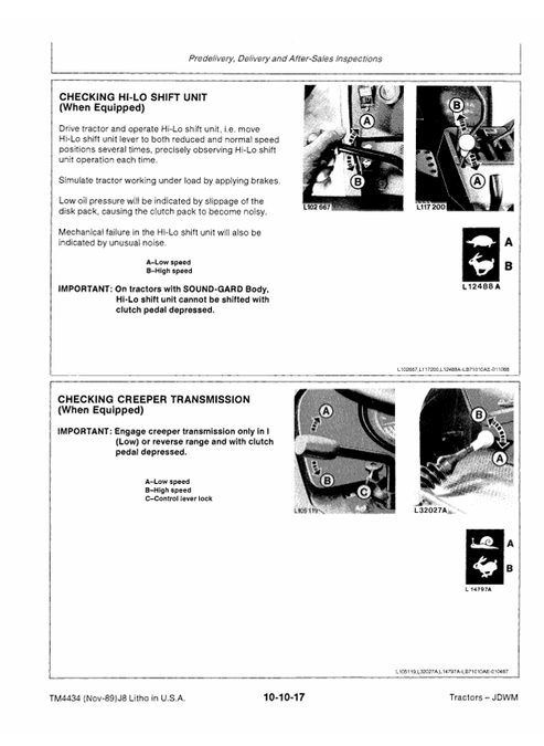 John Deere 2355-2855N Tractor Service Repair Manual PDF