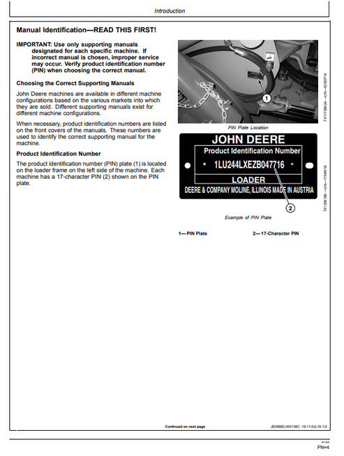 John Deere 244L 324L 4WD Loader Operation & Maintenance Manual