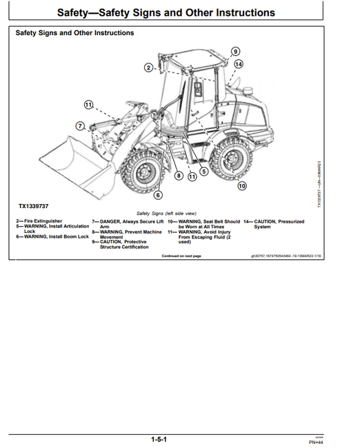 John Deere 244 P & 324 P 4WD Loader Operator & Service Guide