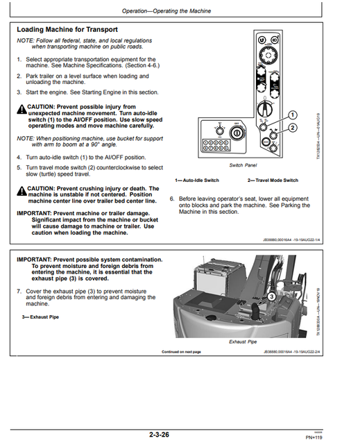 John Deere 245GLC Excavator Operation Manual PDF