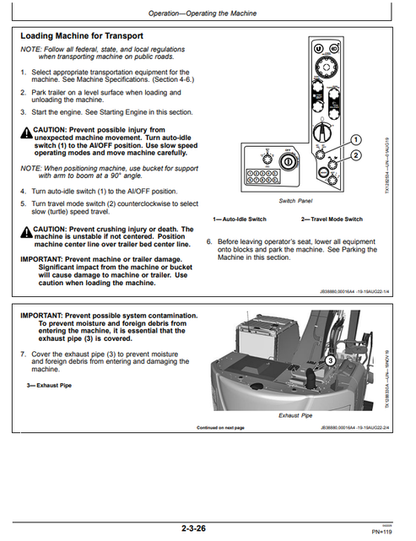 John Deere 245GLC Excavator Operation Manual PDF