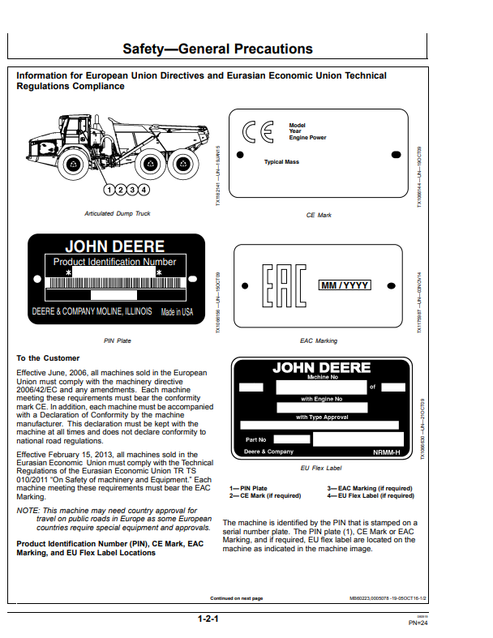 John Deere 250D 300D Series II Articulated Truck Manual PDF