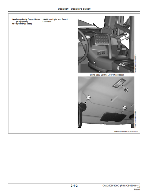 John Deere 250D 300D Series II Operation Manual OMT284808