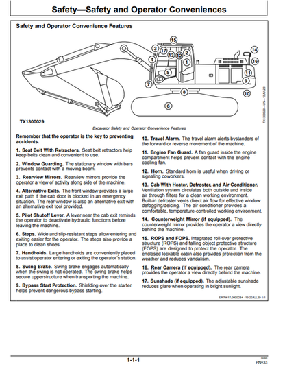 John Deere 250GLC Excavator Operating & Maintenance Manual 