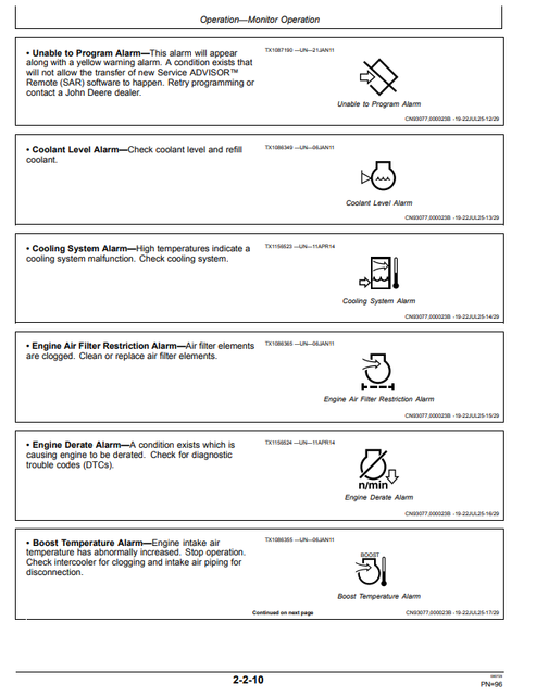 John Deere 250GLC Excavator Operation & Maintenance Manual