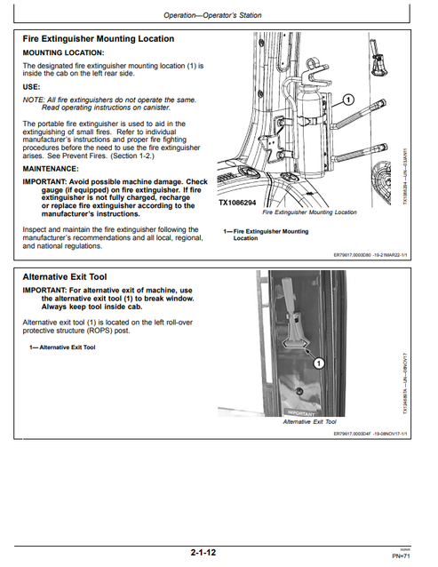 John Deere 250GLC Excavator Operation Manual OMT457226X019