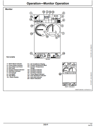 John Deere 250GLC Hydraulic Excavator Operator Manual 