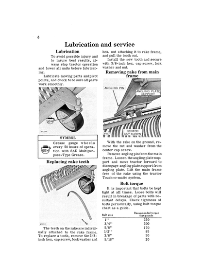 John Deere 250 Landscape Rake Operating Manual PDF OMU14269