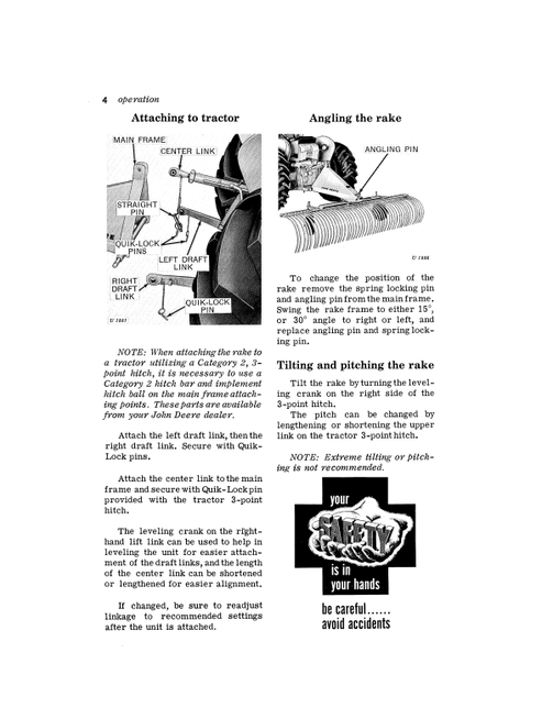 John Deere 250 Landscape Rake Operator & Maintenance Guide
