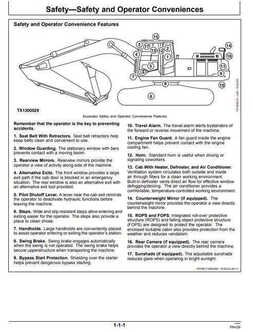 John Deere 250 P Excavator Operator & Maintenance Manual PDF