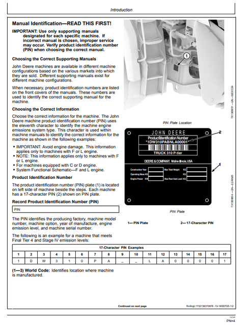 John Deere 260P 310P Dump Truck Manual OMT491082X019 PDF