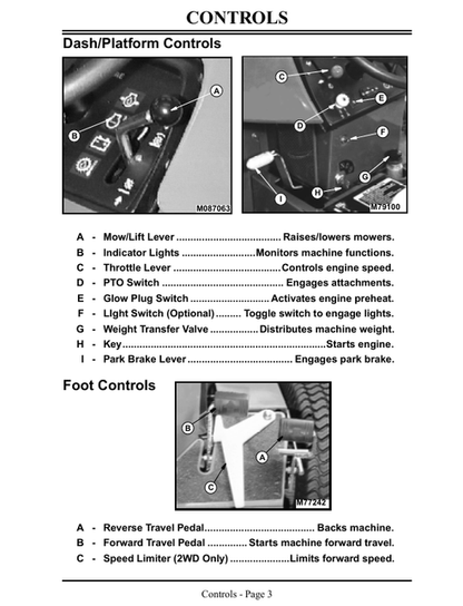 John Deere 2653A Diesel Utility Mower Operation & Maintenance Manual