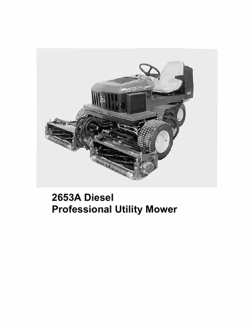 John Deere 2653A Diesel Utility Mower Technical Manual PDF