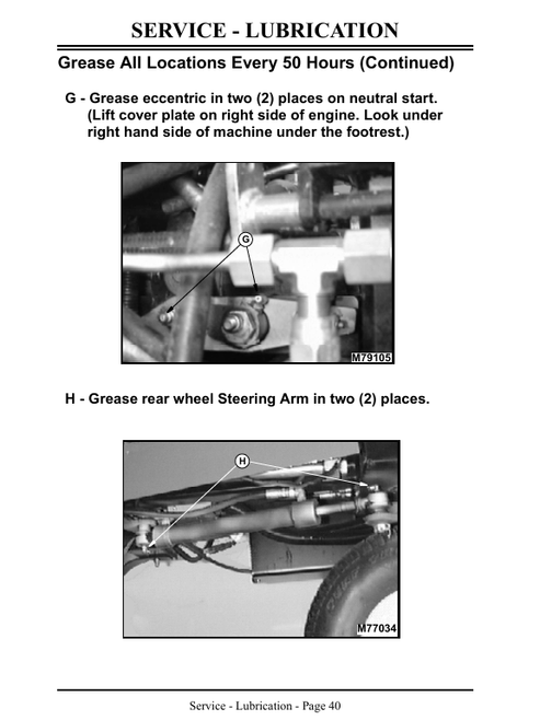 John Deere 2653A Diesel Utility Mower User & Service Manual OMMT3402