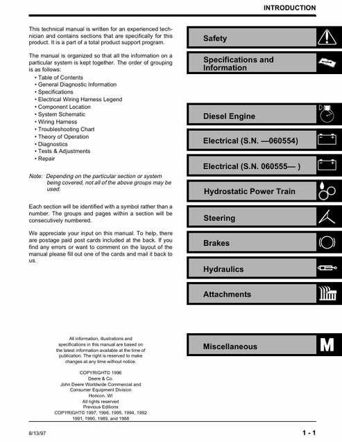 John Deere 2653A Professional Mower Service & Repair Manual