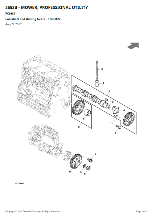 John Deere 2653B Utility Mower Parts Manual PDF