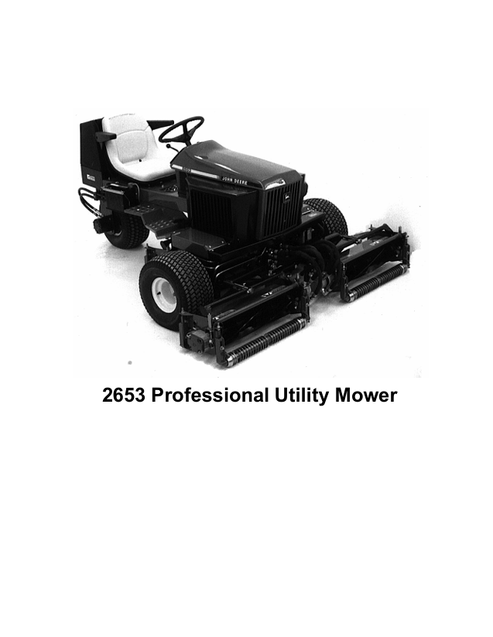 John Deere 2653 Utility Mower Technical Service Manual PDF