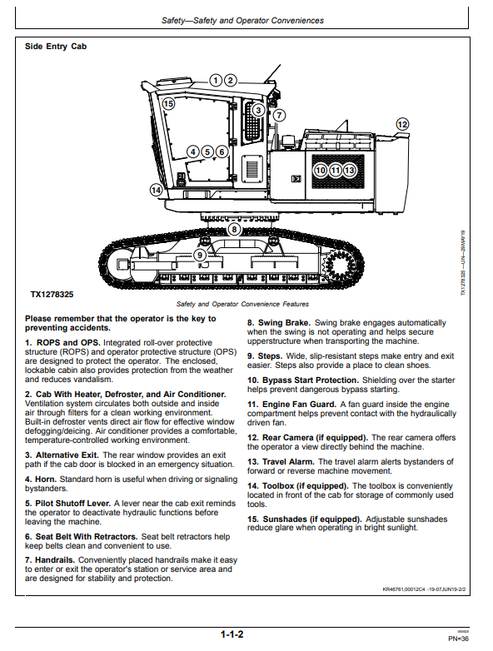 John Deere 2654G And 2654GLC Forestry Excavator Manual OMT388074X19