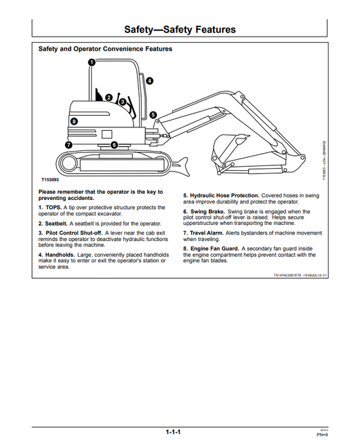John Deere 27C ZTS 35C ZTS Excavator Operating Manual PDF