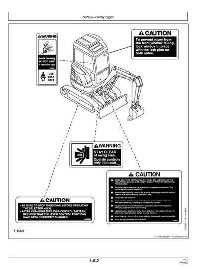 John Deere 27C ZTS And 35C ZTS Excavator Operation Manual PDF