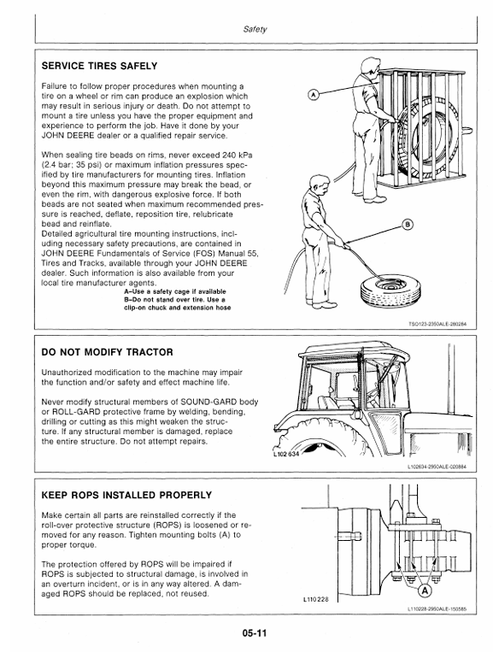John Deere 2950 Agricultural Tractor Operator Guide OML39652