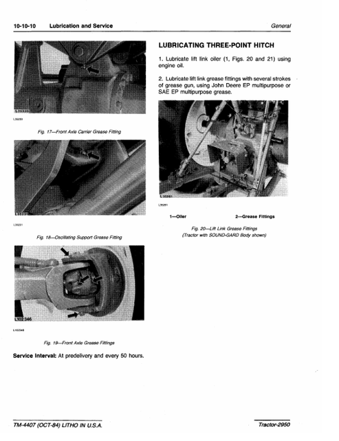 John Deere 2950 Tractor Workshop Technical Manual TM4407